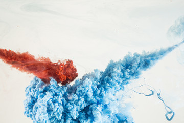 Colourful Paint in Water Background