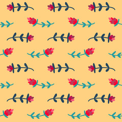 Cute colorful seamless floral pattern