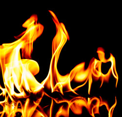 Flame isolate on black background