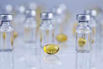 Composition with variety of drug pills background