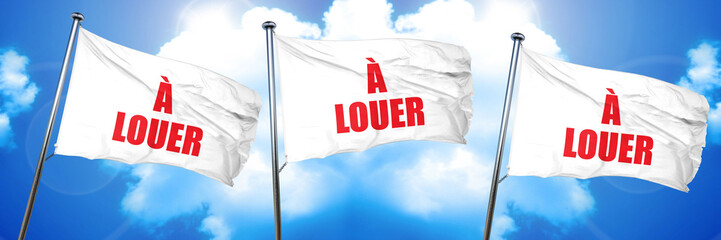 for rent, 3D rendering, triple flags