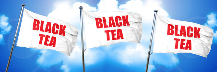 black tea, 3D rendering, triple flags