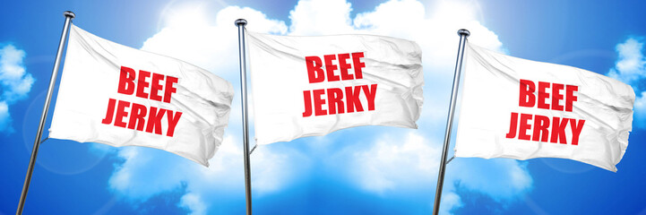 beef jerky, 3D rendering, triple flags