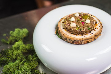Molecular modern cuisine dish