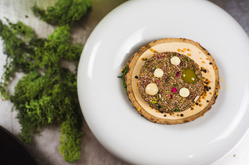Molecular modern cuisine dish