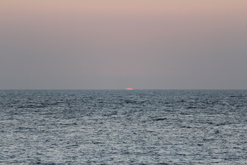 Just before complete submergence