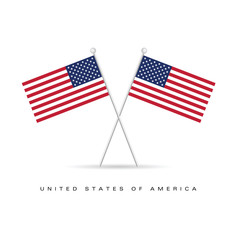 american flag icon color illustration