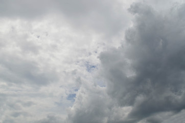 Gray ominous storm cloud