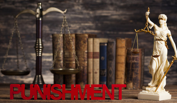 Punishment, Justice concept, Court gavel,Law theme, mallet of judge