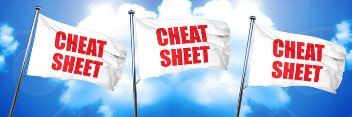 cheat sheet, 3D rendering, triple flags