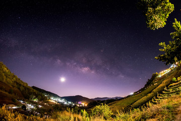 Fototapeta na wymiar Milky Way galaxy, on the mountains