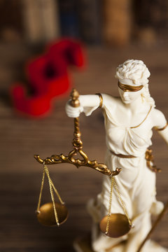 Statue of lady justice, Law concept