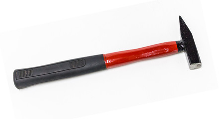 Hammer steel on white background