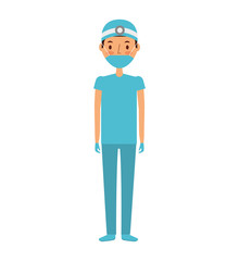 professional surgeon avatar character vector illustration design