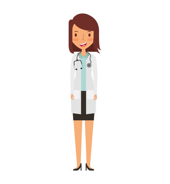 professional doctor avatar character vector illustration design