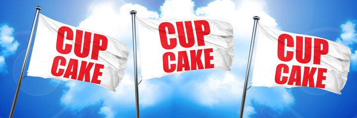 cupcake, 3D rendering, triple flags
