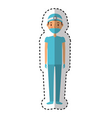 professional surgeon avatar character vector illustration design