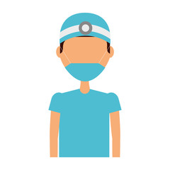 professional surgeon avatar character vector illustration design