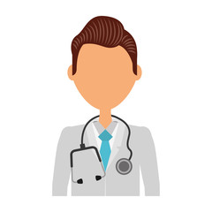 Fototapeta premium professional doctor avatar character vector illustration design