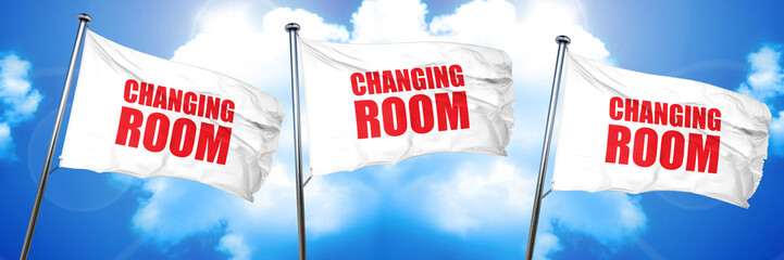 changing room, 3D rendering, triple flags