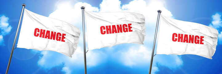 change, 3D rendering, triple flags