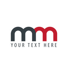 Initial Letter MM Rounded Lowercase Logo