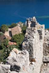 Fortress wall of Simena Kalekoy