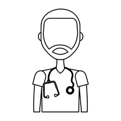 professional doctor avatar character vector illustration design