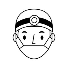 Fototapeta premium professional surgeon avatar character vector illustration design