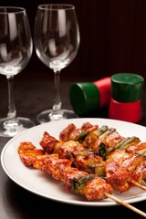 Spicy chicken satay