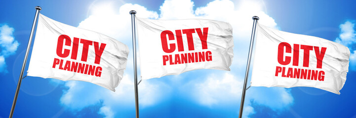 city planning, 3D rendering, triple flags