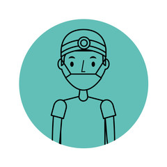 professional surgeon avatar character vector illustration design