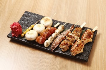 assorted grilled skewers	