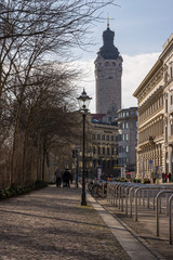 Fototapeta na wymiar Leipzig Exterior Altes Rathaus Council City Government Germany Europe Architecture Building Daytime Facade