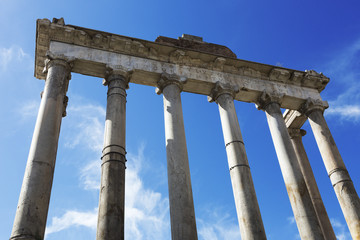 Fototapeta premium Temple of Saturn, Roman Forum, Rome, Italy