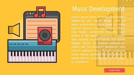 Obraz premium Music Development Conceptual Banner