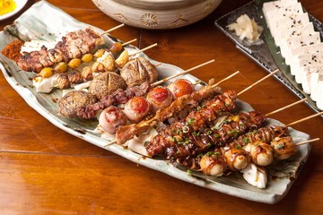 assorted grilled skewers	