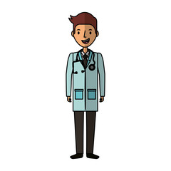 professional doctor avatar character vector illustration design
