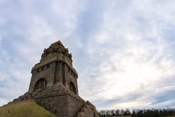 Leipzig Voelkerschlachtdenkmal Monument Battle Military Tower Destination Sights City Germany European Architecture Entrance Front See der Traenen