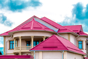 roof of the house from the metal profile © kvdkz