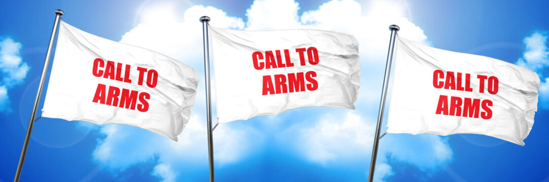 Call To Arms, 3D Rendering, Triple Flags