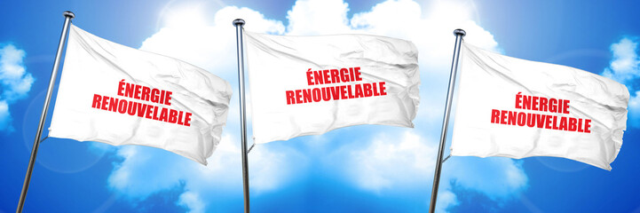 renewable energy, 3D rendering, triple flags