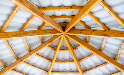 wooden roof structure
