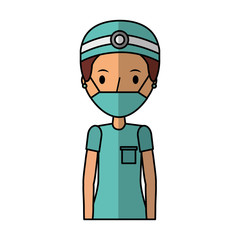 professional surgeon avatar character vector illustration design