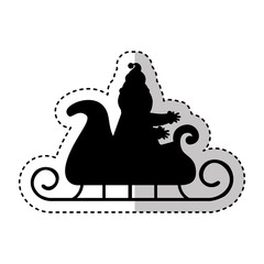 santa claus carriage isolated icon vector illustration design