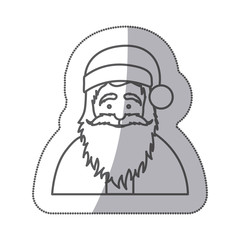 figure sticker santa claus icon, vector illustraction design