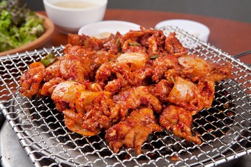 dakbal is korean style pub food Spicy chicken feet