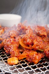 dakbal is korean style pub food Spicy chicken feet