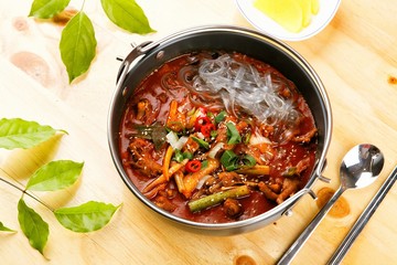 dakbal is korean style pub food Spicy chicken feet