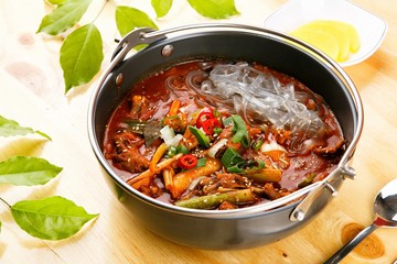 dakbal is korean style pub food Spicy chicken feet